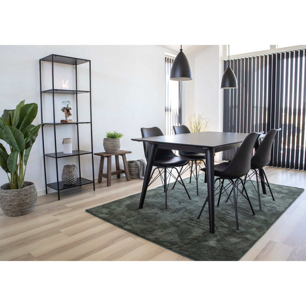 Oslo Spisebordsstol - Spisebordsstol, Pu Læder, Sort, Sorte Ben ⎮ Sæt af 2 stk. ⎮ 5713917002955 ⎮ 1001001