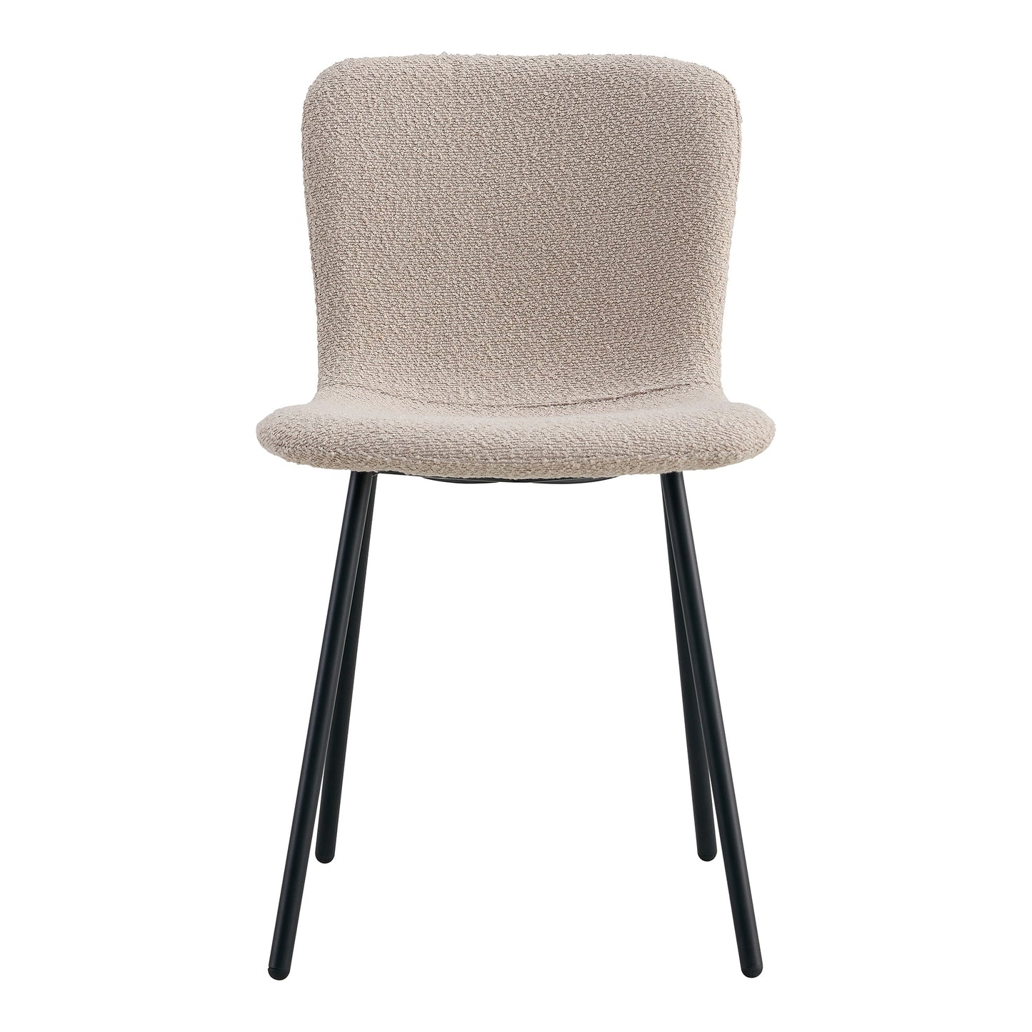 Halden Spisebordsstol - Spisebordsstol, Bouclé, Beige, Sorte Ben, Hn1233 ⎮ Sæt af 2 stk. ⎮ 5713917025268 ⎮ 1001105