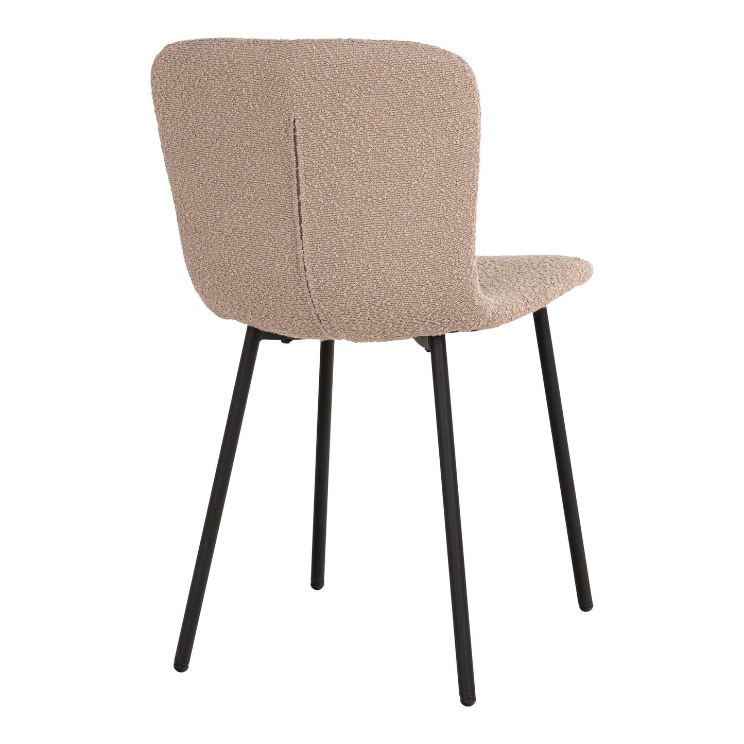 Halden Spisebordsstol - Spisebordsstol, Bouclé, Beige, Sorte Ben, Hn1233 ⎮ Sæt af 2 stk. ⎮ 5713917025268 ⎮ 1001105