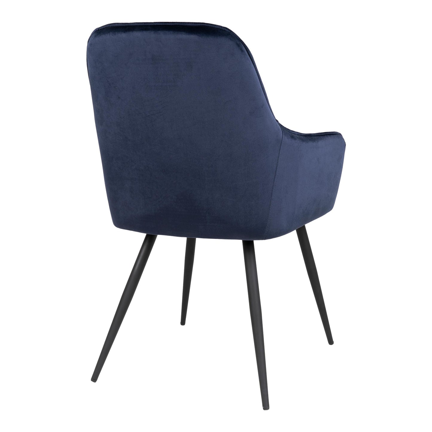 Harbo Spisebordsstol - Spisebordsstol, Velour, Blå, Sorte Ben, Hn1205 ⎮ Sæt af 2 stk. ⎮ 5713917004928 ⎮ 1001158