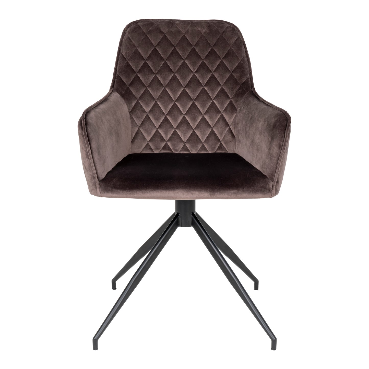 Harbo Spisebordsstol Med Drejefod - Spisebordsstol Med Drejefod, Velour, Mushroom, Sorte Ben, Hn1208 ⎮ 5713917015252 ⎮ 1001168