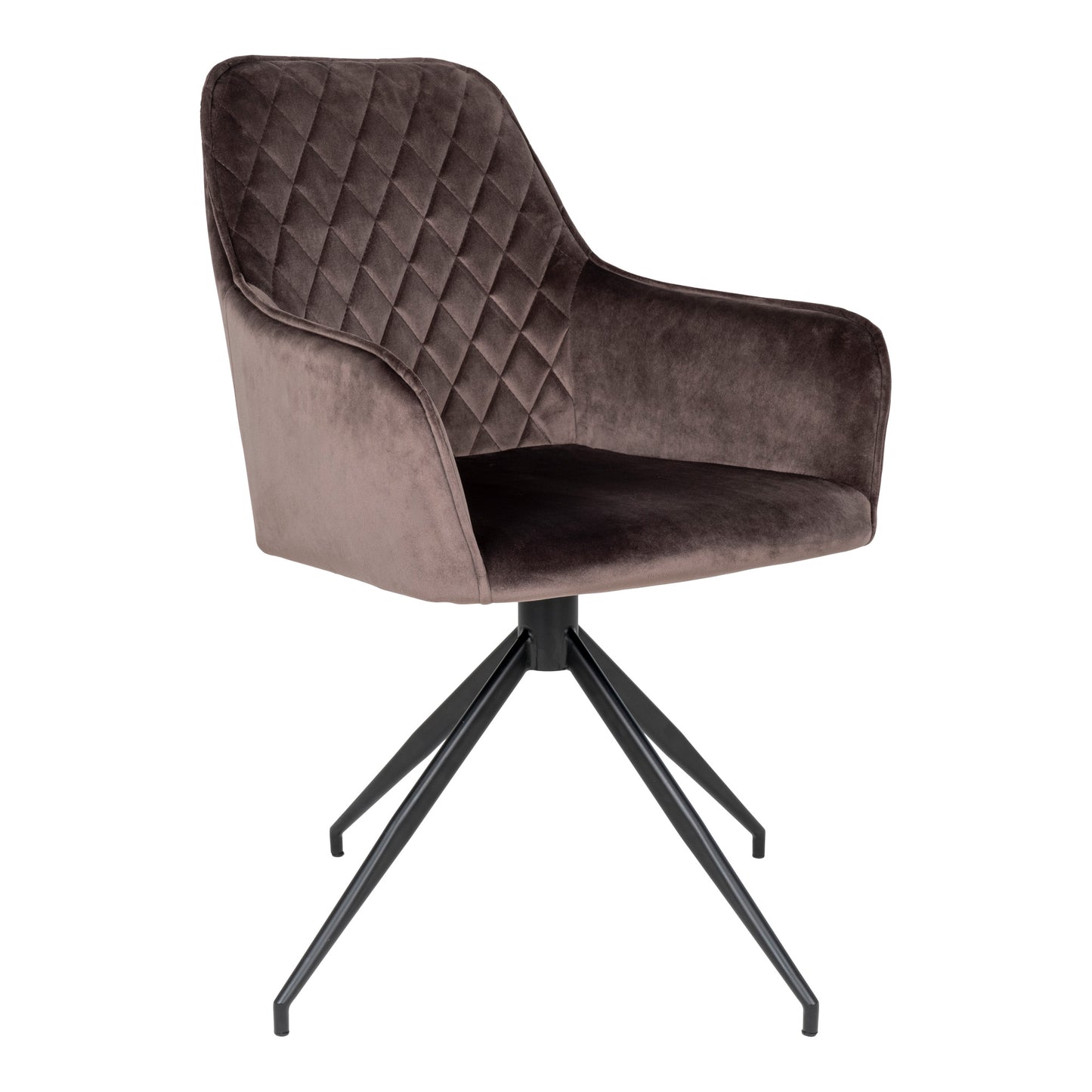Harbo Spisebordsstol Med Drejefod - Spisebordsstol Med Drejefod, Velour, Mushroom, Sorte Ben, Hn1208 ⎮ 5713917015252 ⎮ 1001168