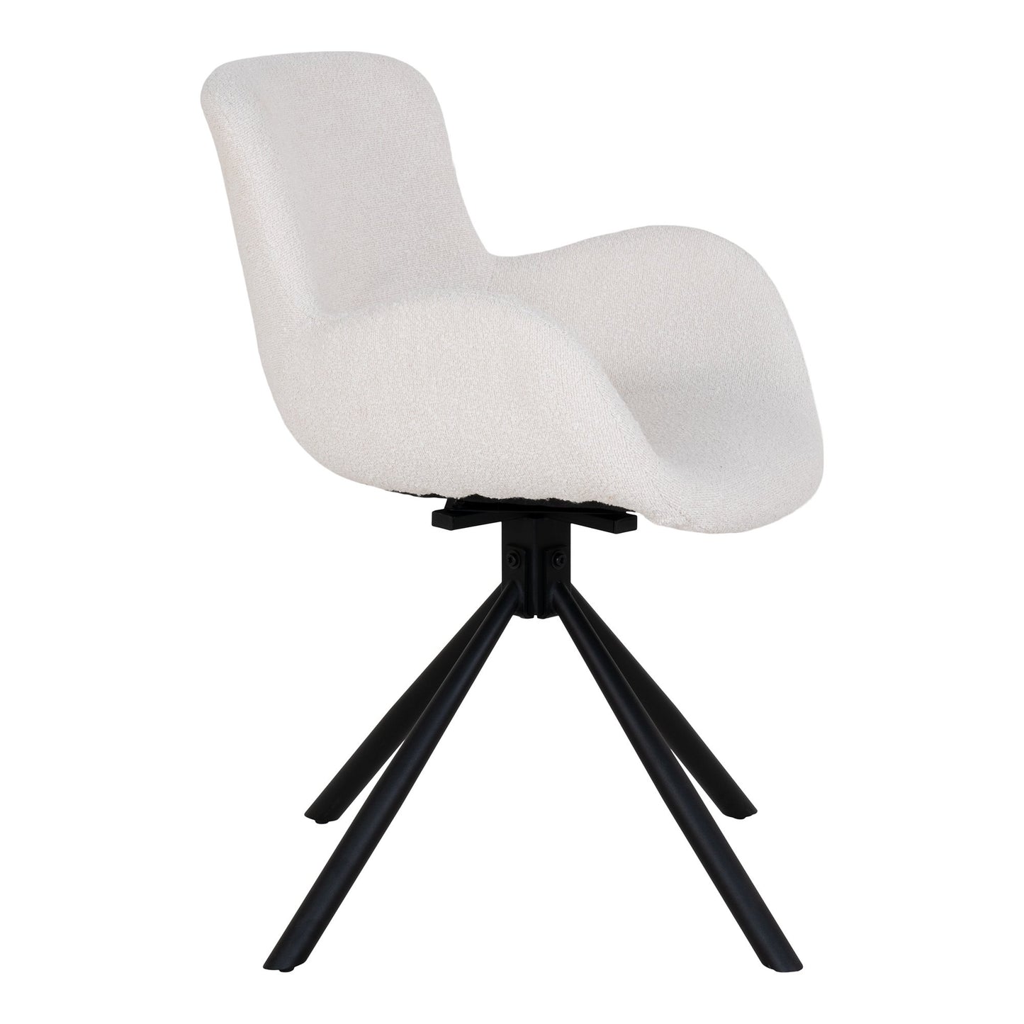 Amorim Spisebordsstol - Spisebordsstol, Drejefod, Bouclé, Off-White, Hn1273 ⎮ Sæt af 2 stk. ⎮ 5713917026753 ⎮ 1001186