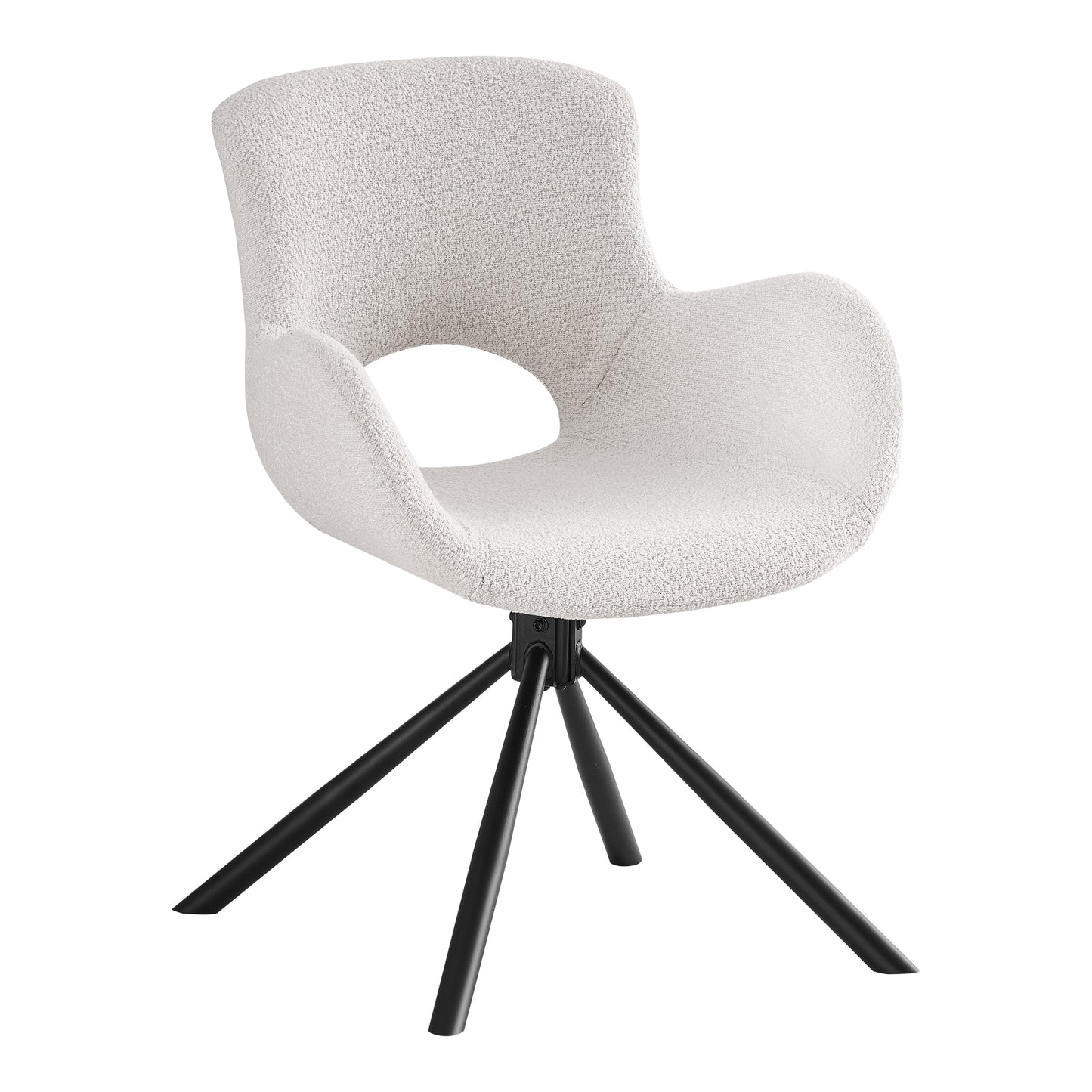 Amorim Spisebordsstol - Spisebordsstol, Drejefod, Bouclé, Off-White, Hn1273 ⎮ Sæt af 2 stk. ⎮ 5713917026753 ⎮ 1001186
