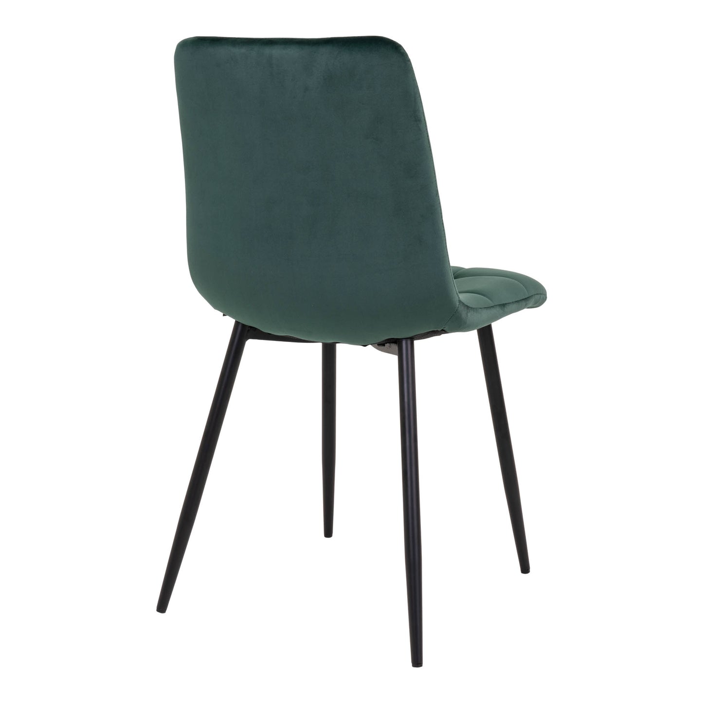 Middelfart Spisebordsstol - Spisebordsstol, Velour, Mørkegrøn, Sorte Ben Hn1006 ⎮ Sæt af 2 stk. ⎮ 5713917007516 ⎮ 1001195