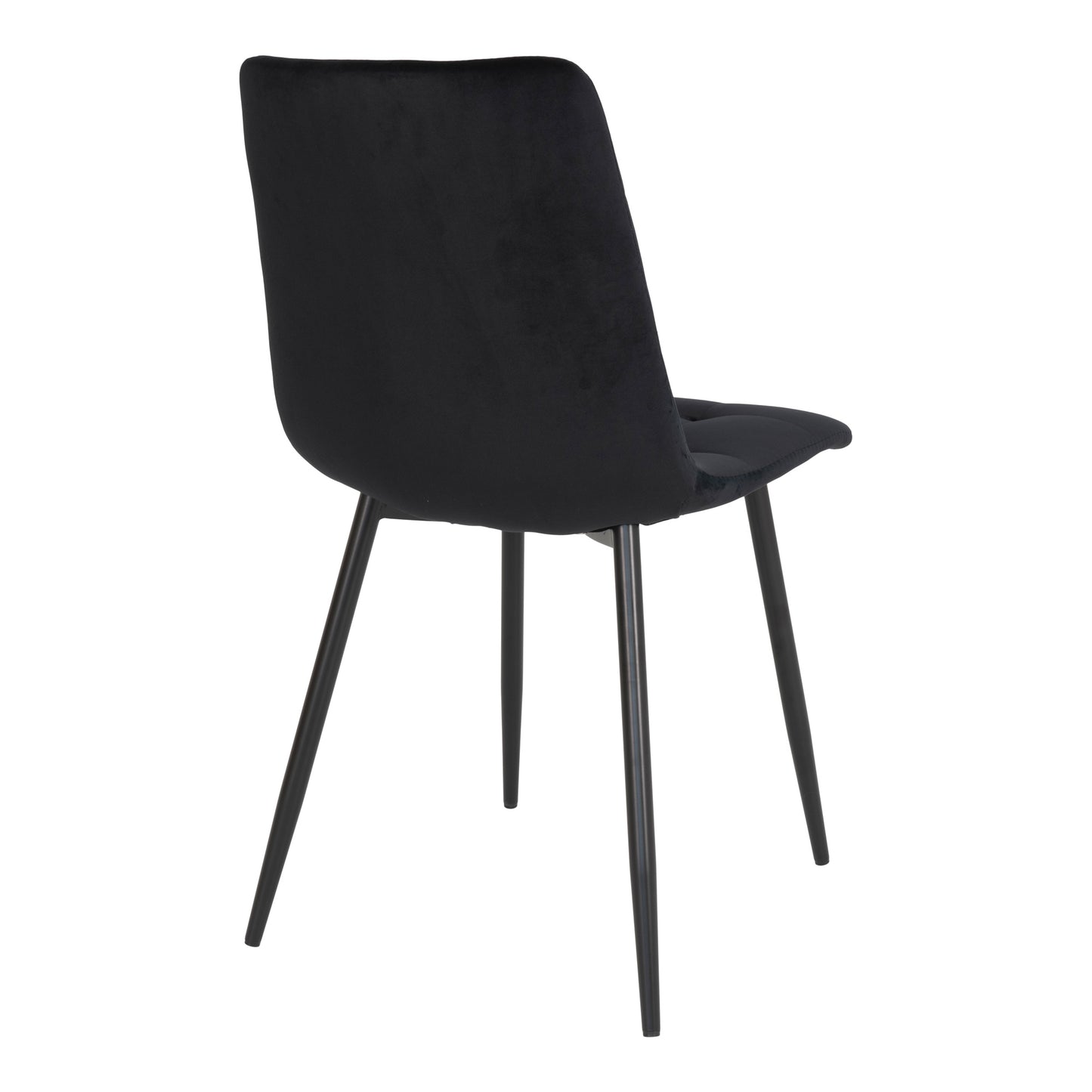 Middelfart Spisebordsstol - Spisebordsstol, Velour, Sort, Sorte Ben, Hn1207 ⎮ Sæt af 2 stk. ⎮ 5713917016785 ⎮ 1001196