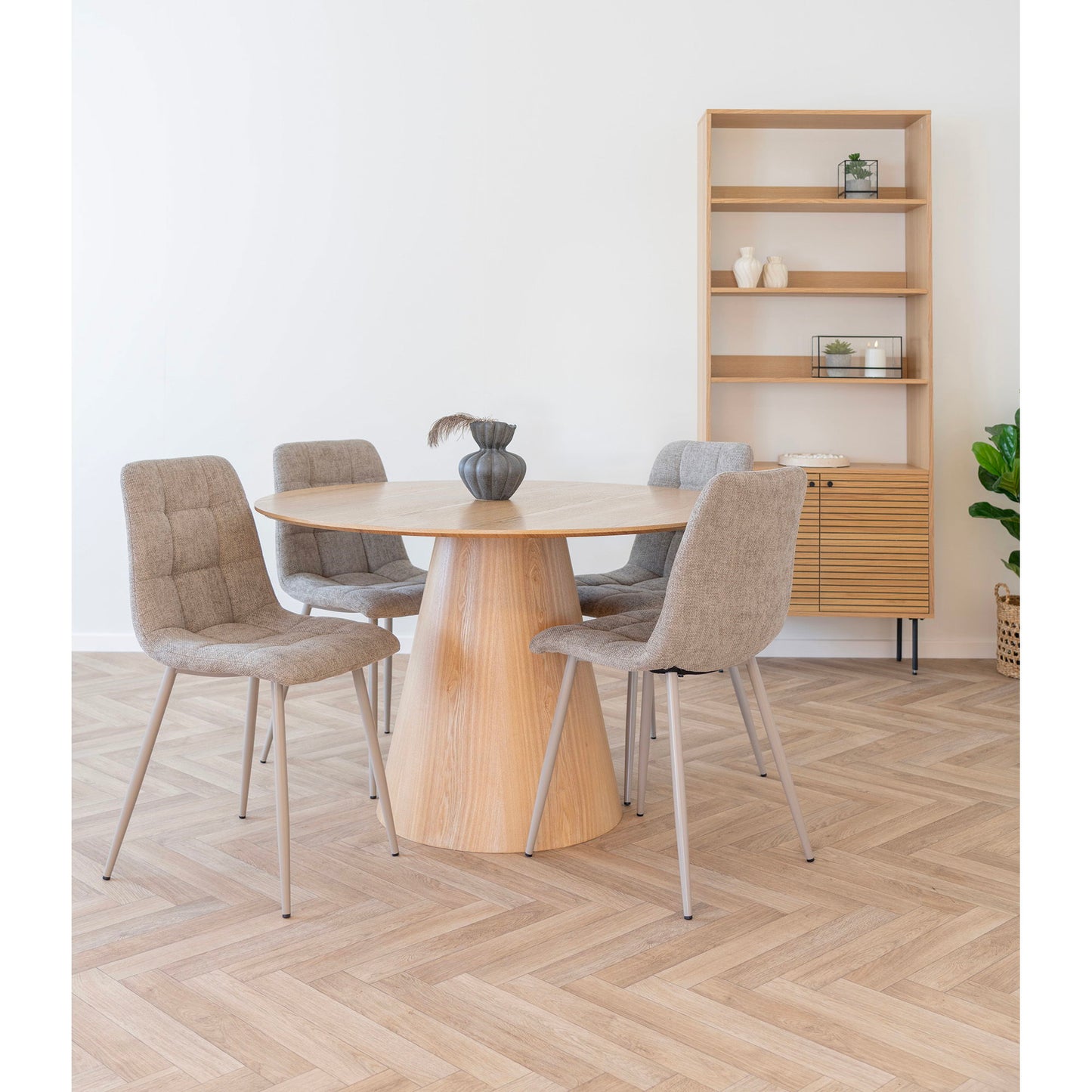 Middelfart Spisebordsstol - Spisebordsstol, Grå, Grå Ben Hn1272 ⎮ Sæt af 2 stk. ⎮ 5713917033447 ⎮ 1001198