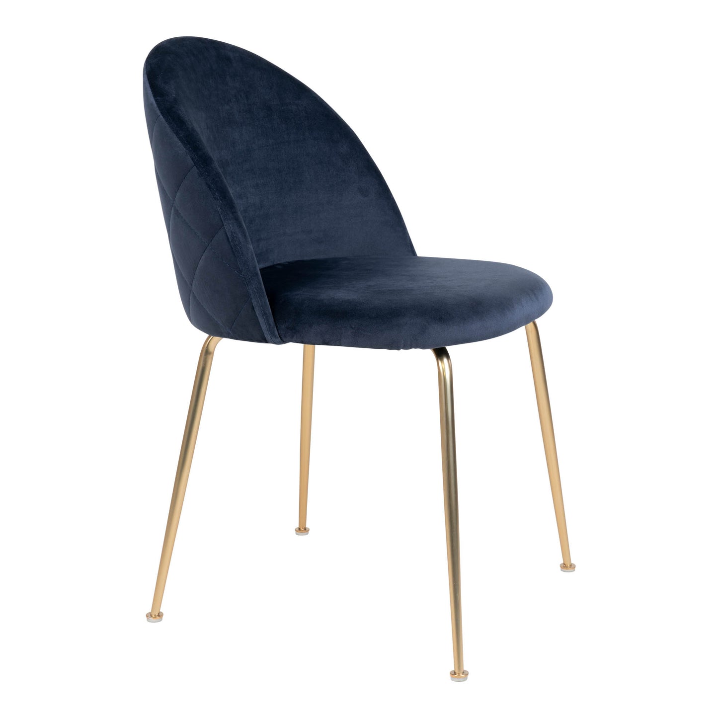 Geneve Spisebordsstol - Spisebordsstol, Velour, Blå, Messing Look Ben, Hn1205 ⎮ Sæt af 2 stk. ⎮ 5713917001484 ⎮ 1001251