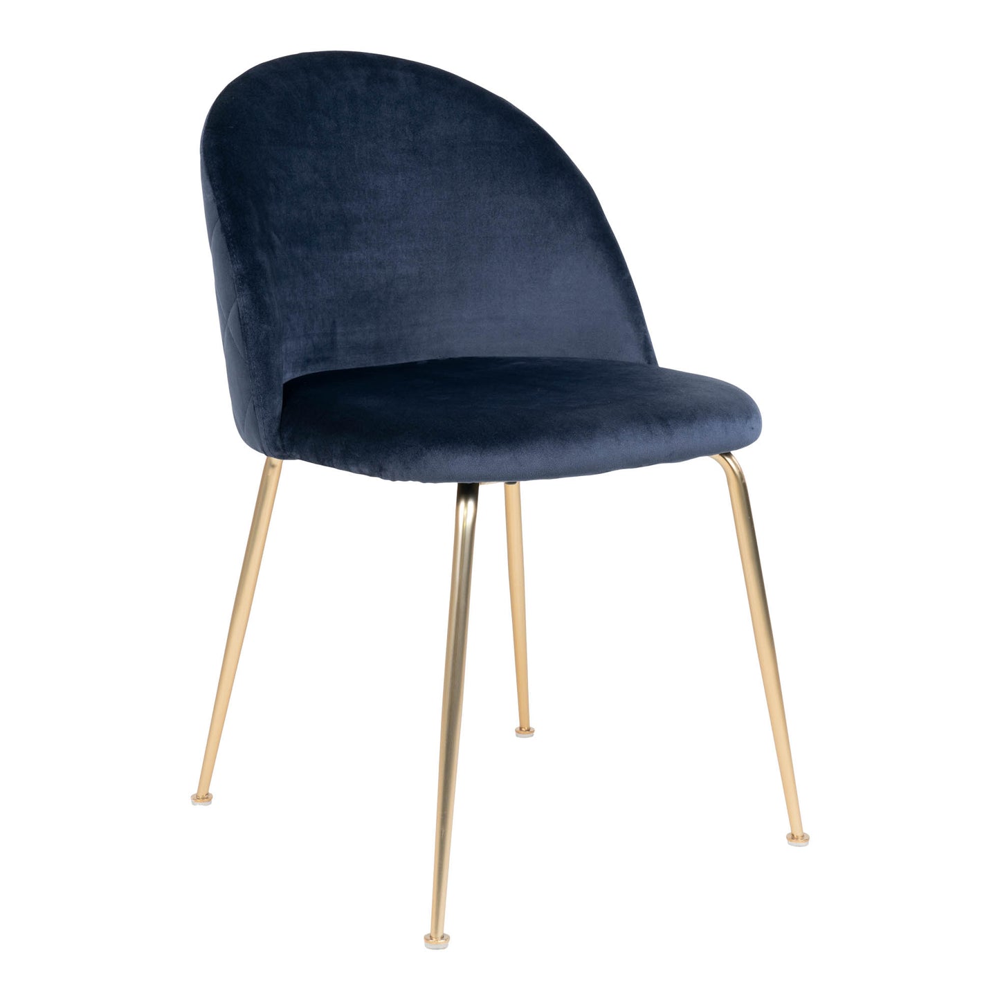 Geneve Spisebordsstol - Spisebordsstol, Velour, Blå, Messing Look Ben, Hn1205 ⎮ Sæt af 2 stk. ⎮ 5713917001484 ⎮ 1001251