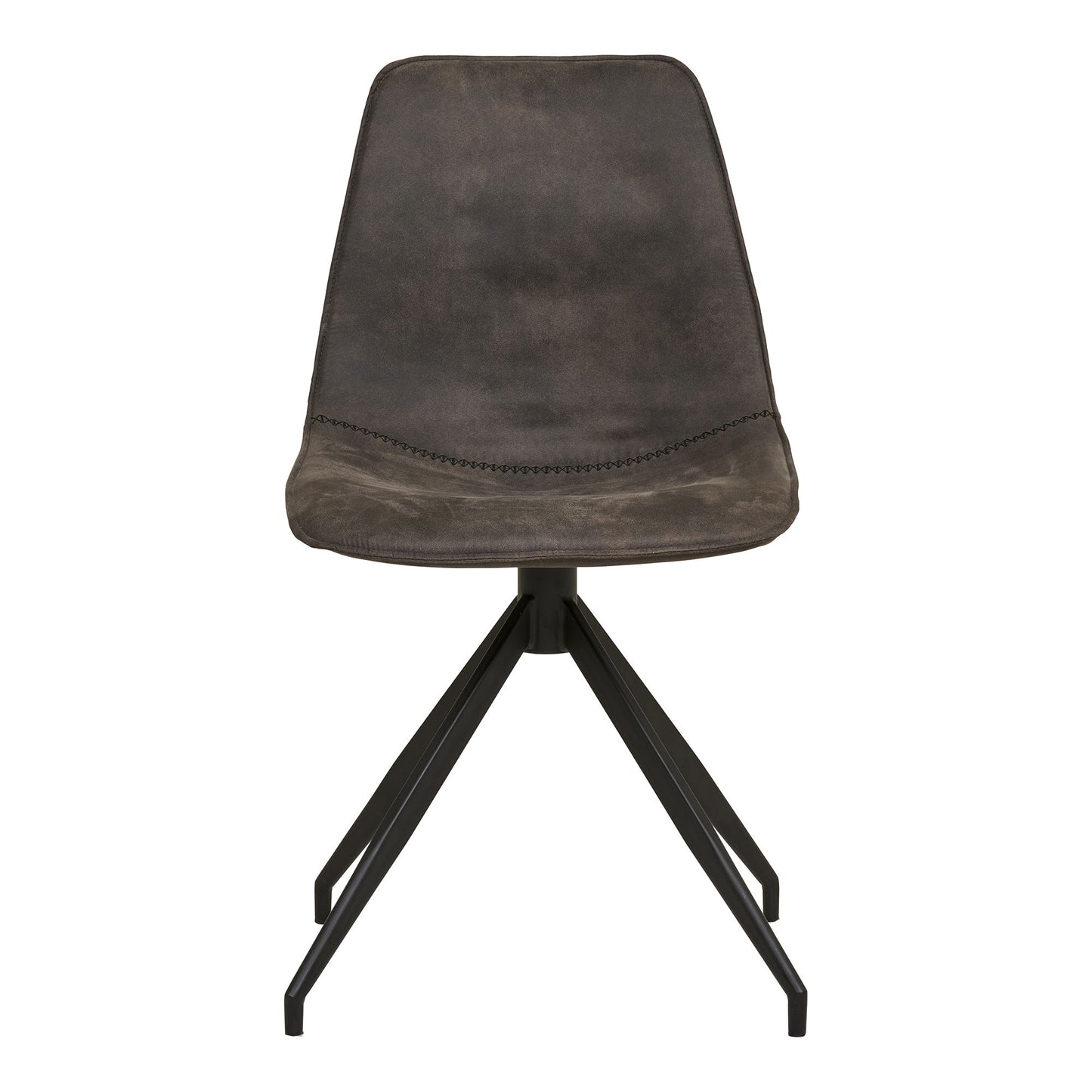 Monaco Spisebordsstol - Spisebordsstol Med Drejefod, Microfiber, Grå, Sorte Ben, Hn1229 ⎮ Sæt af 2 stk. ⎮ 5713917017447 ⎮ 1001283