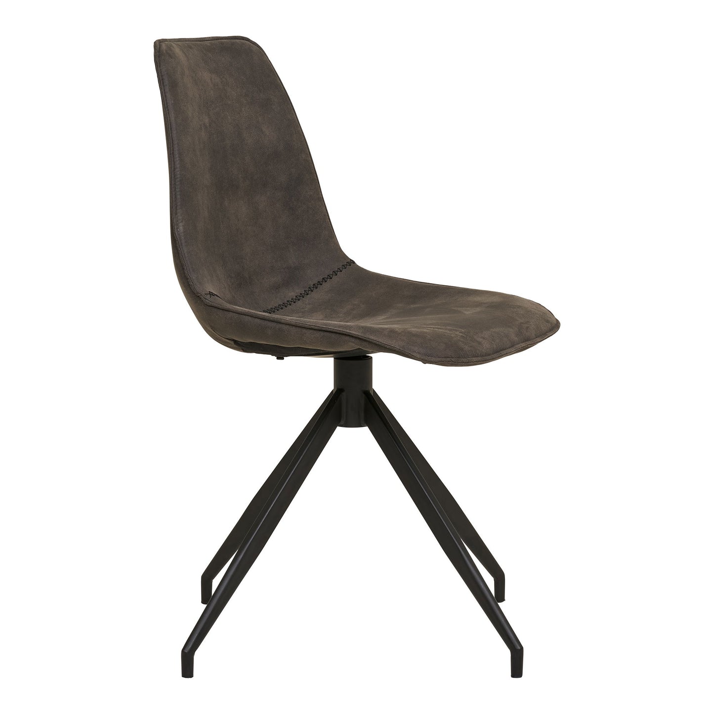 Monaco Spisebordsstol - Spisebordsstol Med Drejefod, Microfiber, Grå, Sorte Ben, Hn1229 ⎮ Sæt af 2 stk. ⎮ 5713917017447 ⎮ 1001283