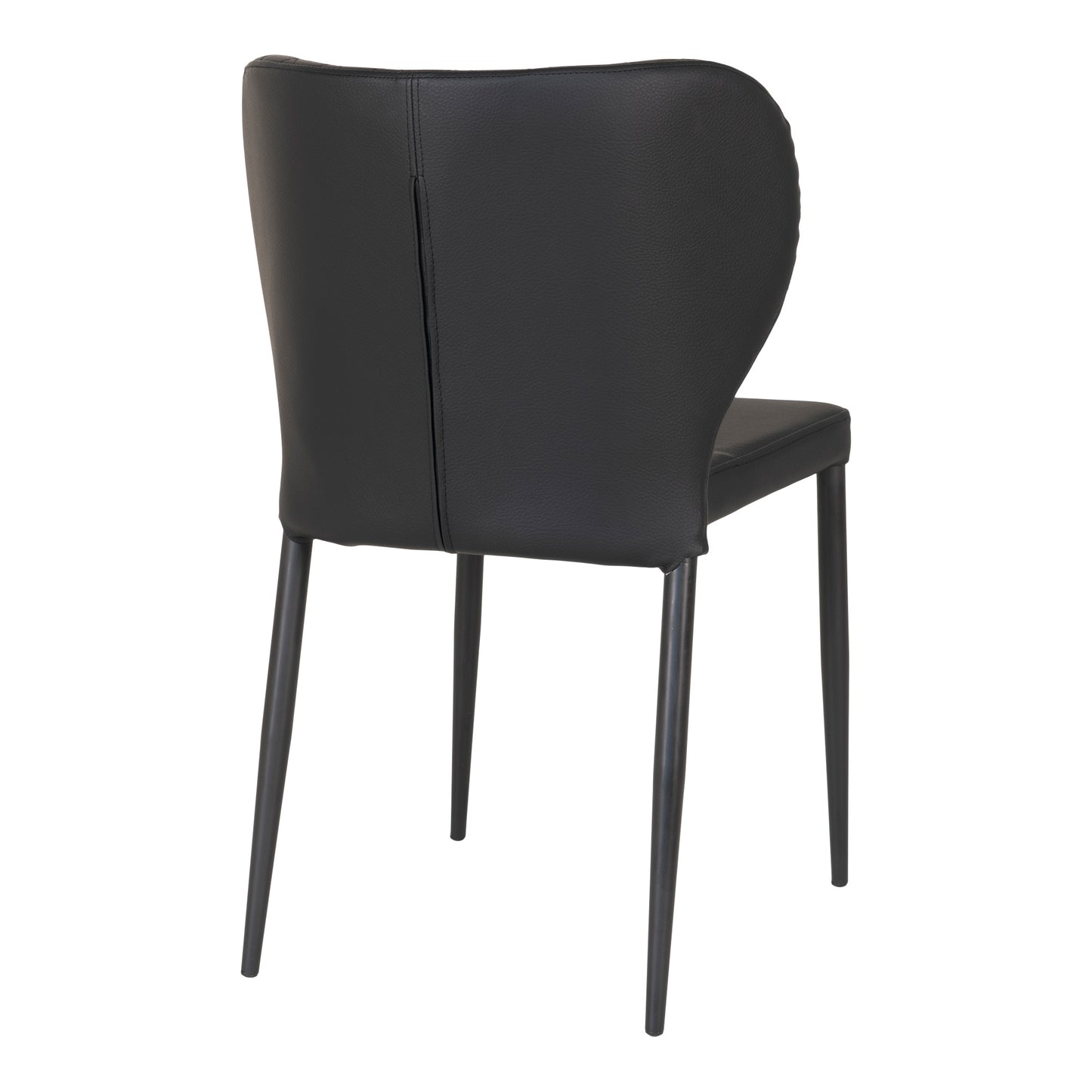 Pisa Spisebordsstol - Spisebordsstol, Pu Læder, Sort, Sorte Ben, Hn1223 ⎮ Sæt af 2 stk. ⎮ 5713917018499 ⎮ 1001292
