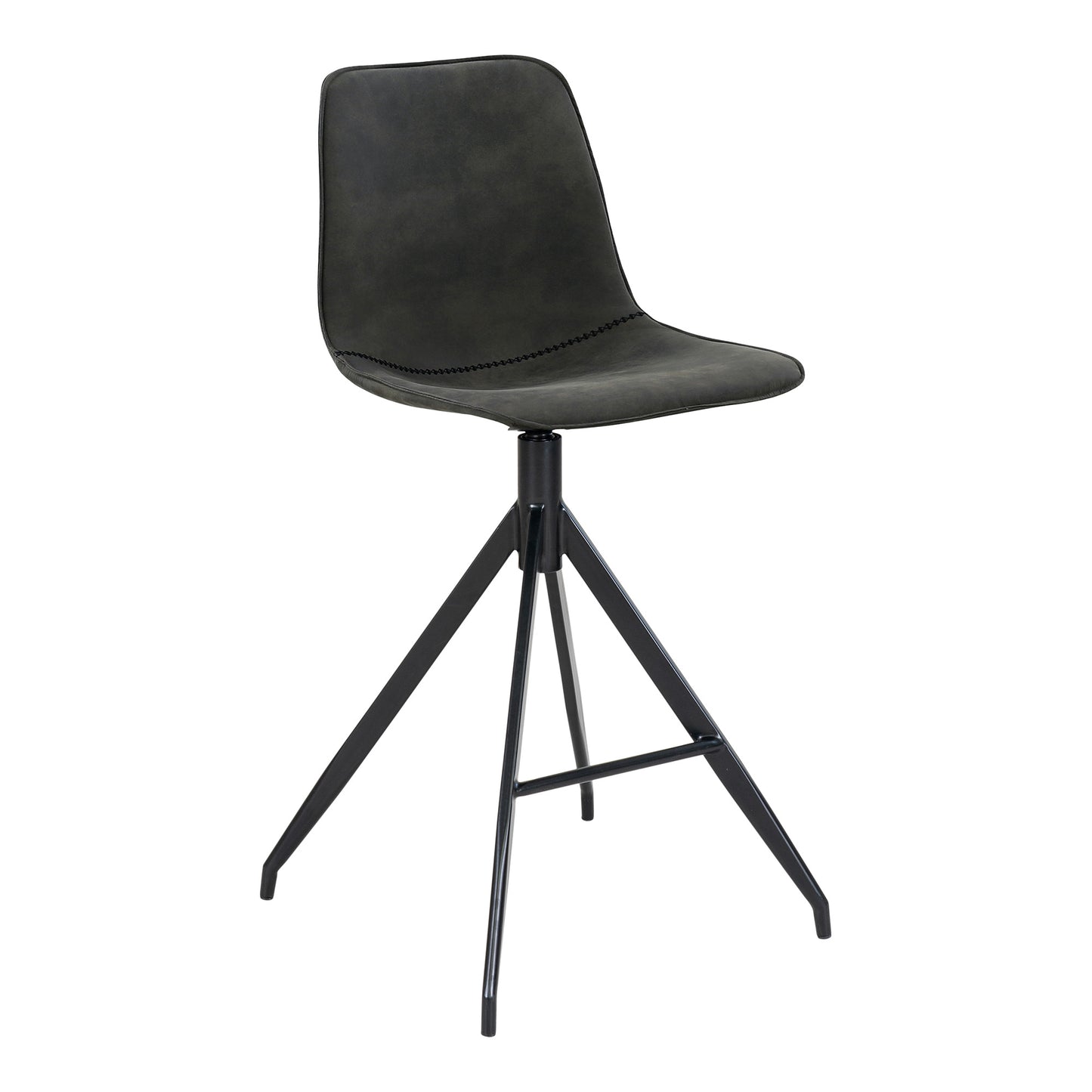 Monaco Counterstol - Counterstol I Microfiber, Grå Med Sorte Ben, Hn1229 ⎮ Sæt af 2 stk. ⎮ 5713917022960 ⎮ 1001323