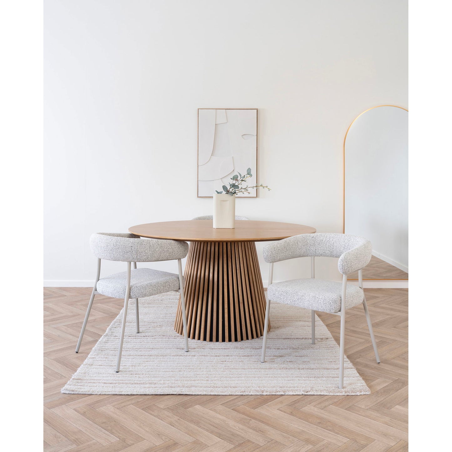 Trivio Spisebordsstol - Spisebordsstol, Sand, Grå Ben Hn1284 ⎮ Sæt af 2 stk. ⎮ 5713917034925 ⎮ 1001405