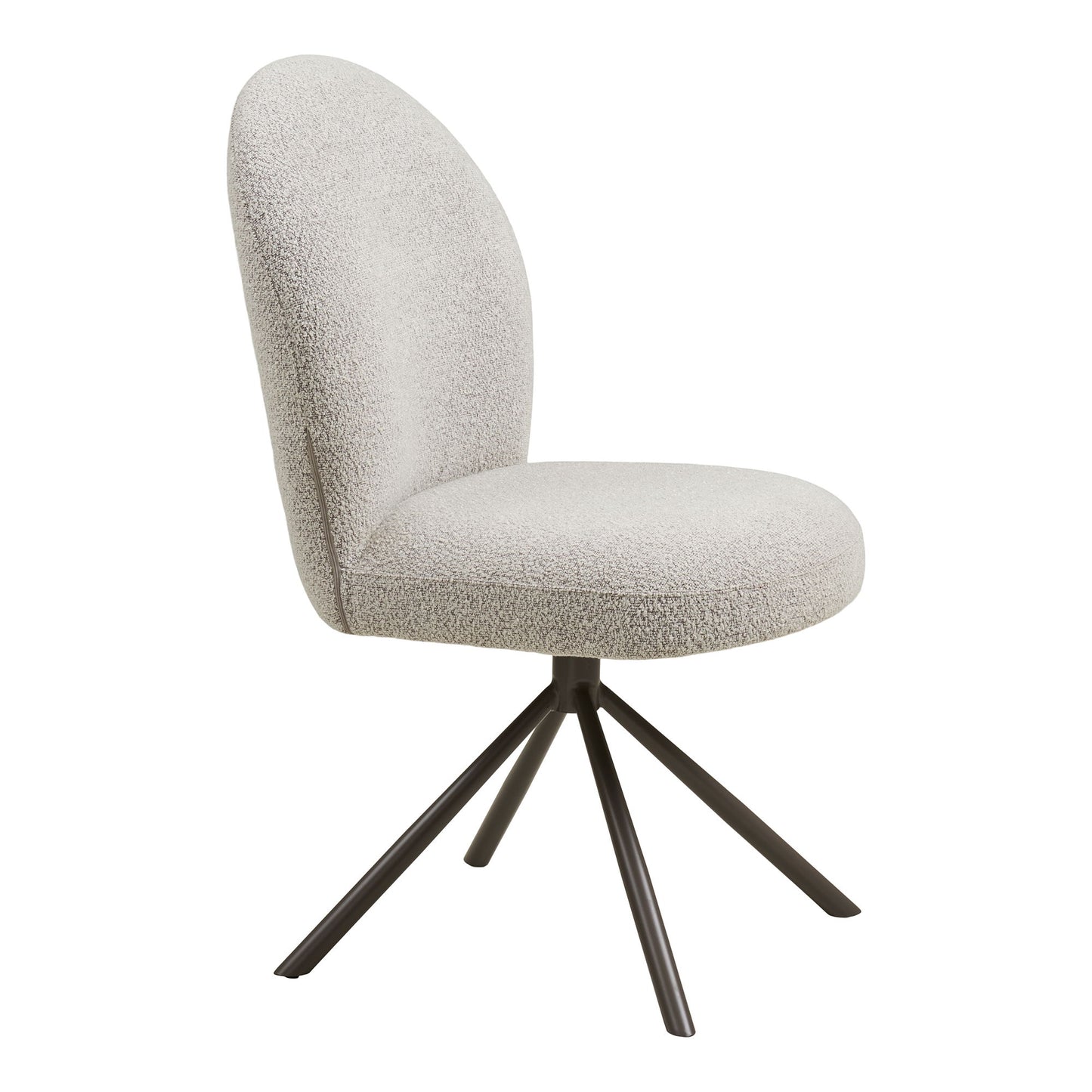 Lana Spisebordsstol - Spisebordsstol Med Drejefod, Bouclé, Sand, Grå Ben Hn1267 ⎮ 5713917035809 ⎮ 1001415