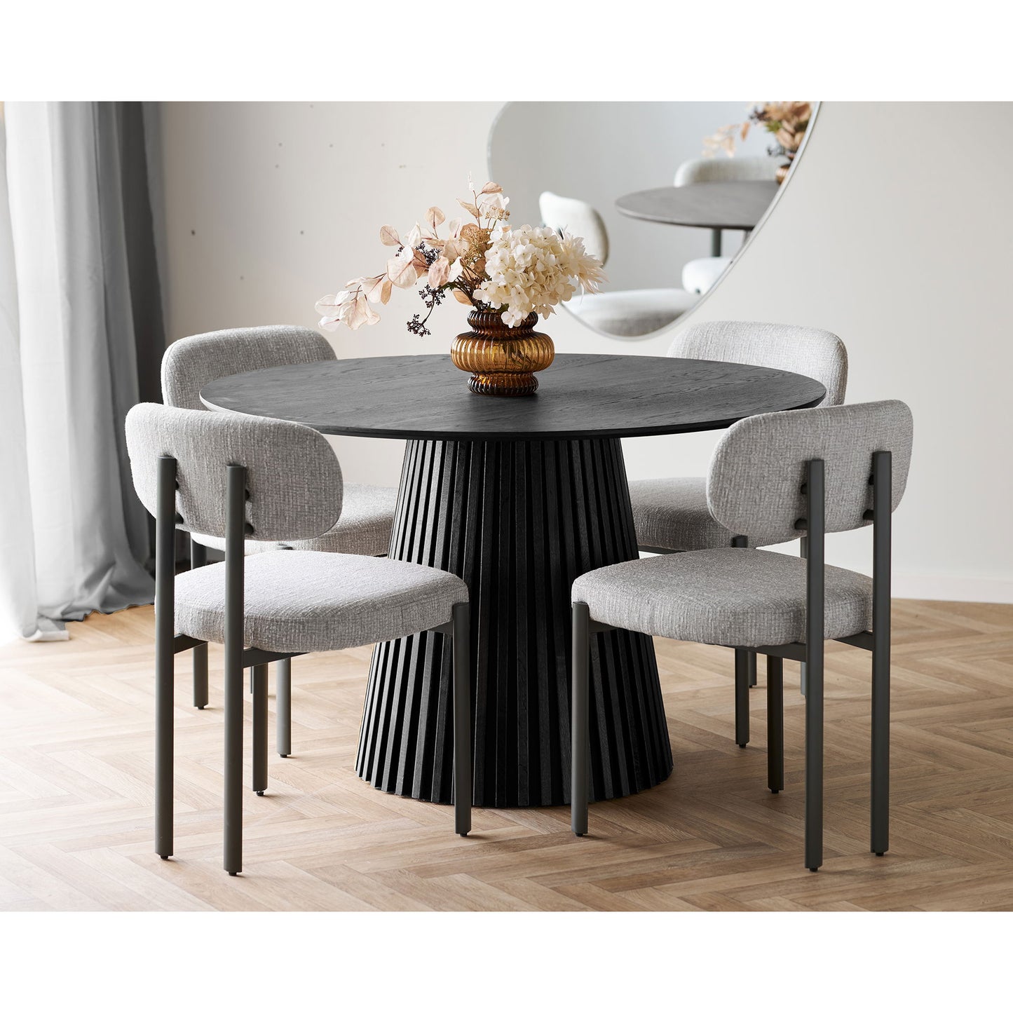 Royan Spisebordsstol - Spisebordsstol, Lysegrå, Grå Ben Hn1316 ⎮ Sæt af 2 stk. ⎮ 5713917035816 ⎮ 1001420
