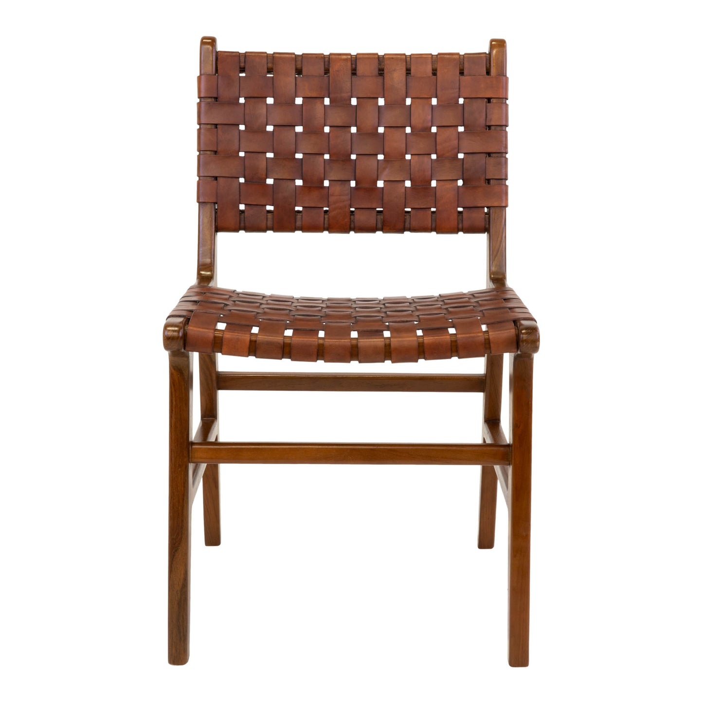 Perugia Spisebordsstol - Spisebordsstol, Læder, Brun, Teak Ben ⎮ Sæt af 2 stk. ⎮ 5713917010554 ⎮ 1001451