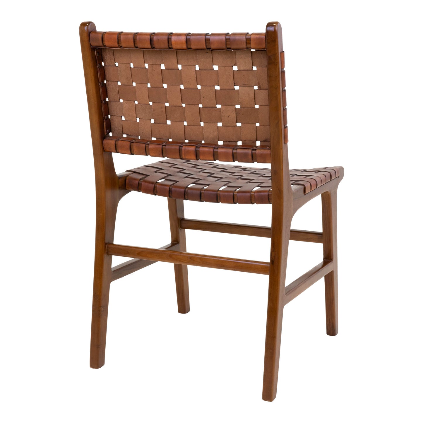 Perugia Spisebordsstol - Spisebordsstol, Læder, Brun, Teak Ben ⎮ Sæt af 2 stk. ⎮ 5713917010554 ⎮ 1001451