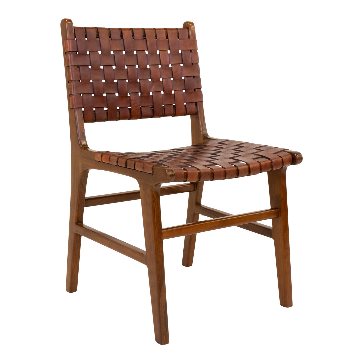 Perugia Spisebordsstol - Spisebordsstol, Læder, Brun, Teak Ben ⎮ Sæt af 2 stk. ⎮ 5713917010554 ⎮ 1001451