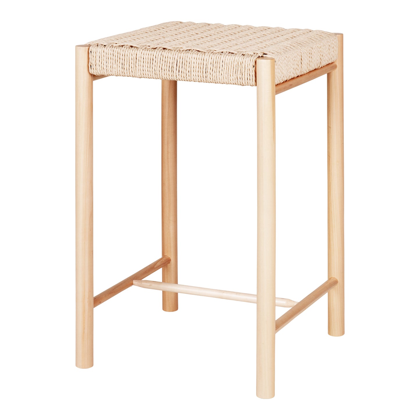 Abano Counterstol - Counterstol Med Naturflet Sæde, Poppeltræ, Natur ⎮ 5713917021840 ⎮ 1001480