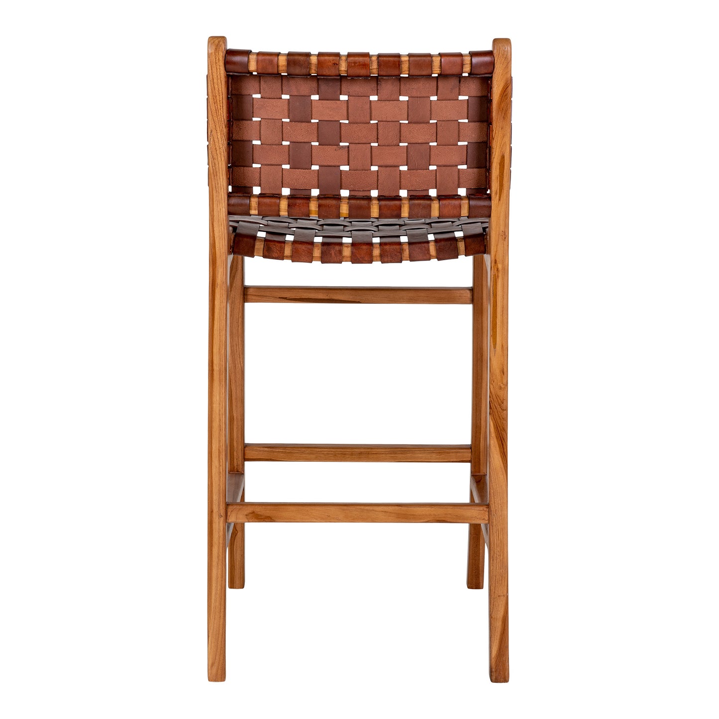 Perugia Counterstol - Counterstol, Læder, Brun, Teak Ben ⎮ 5713917010592 ⎮ 1001510