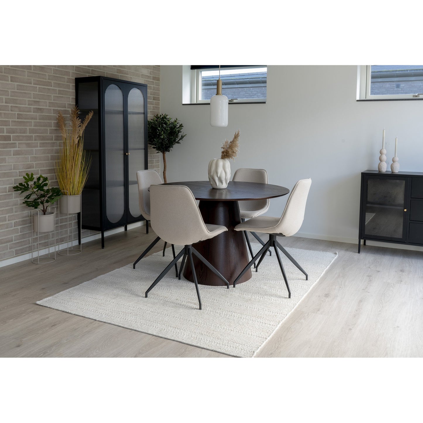 Bolton Spisebord - Spisebord, Valnød Finer, Mørkebrun Ø120X76 Cm ⎮ 5713917025572 ⎮ 1001625