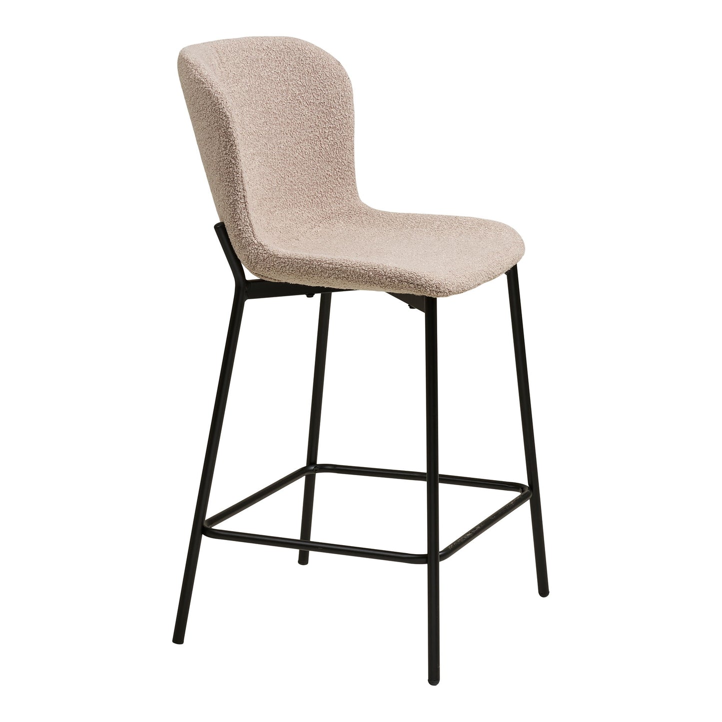 Maceda Counterstol - Counterstol, Bouclé, Beige, Sorte Ben Hn1239 ⎮ Sæt af 2 stk. ⎮ 5713917036738 ⎮ 1050001