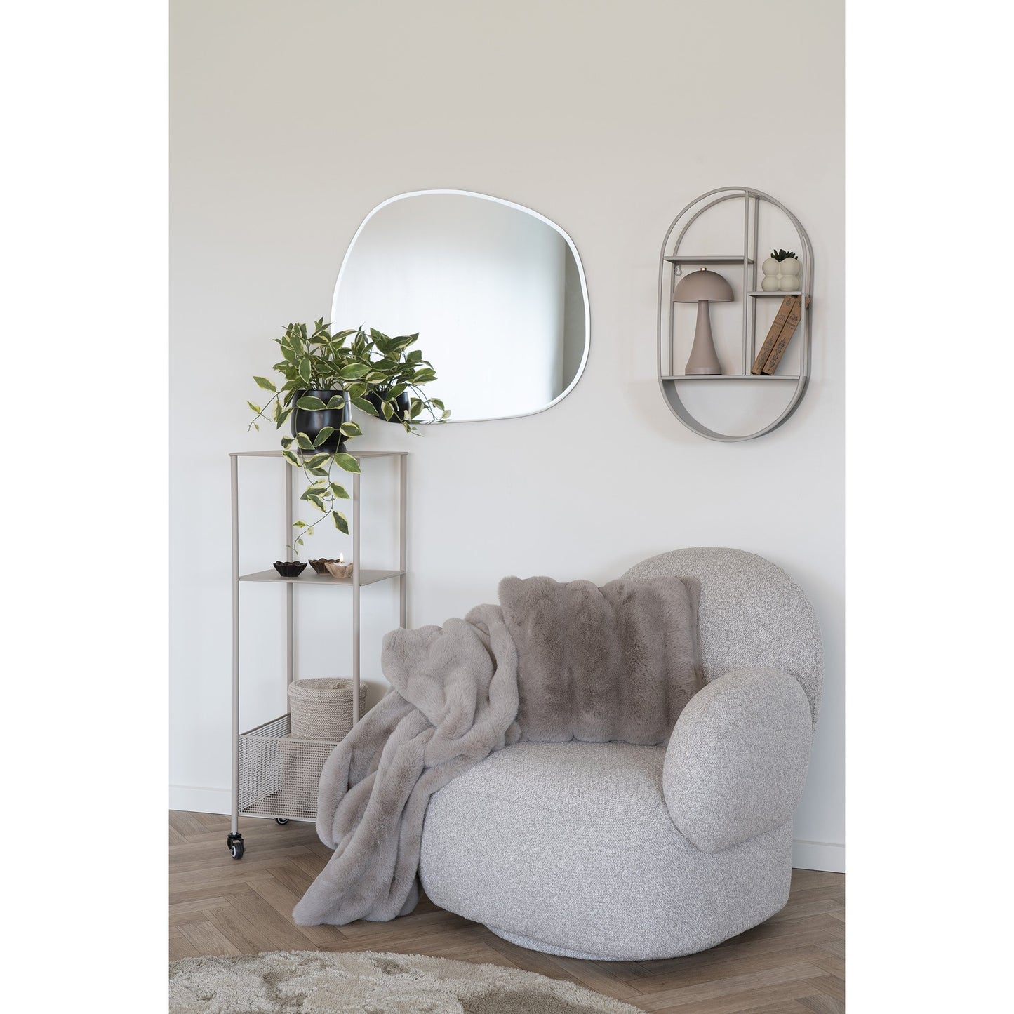 Messina Loungestol Med Drejefunktion - Loungestol Med Drejefunktion, Bouclé, Lysegrå Hn1253 ⎮ 5713917030088 ⎮ 1101183