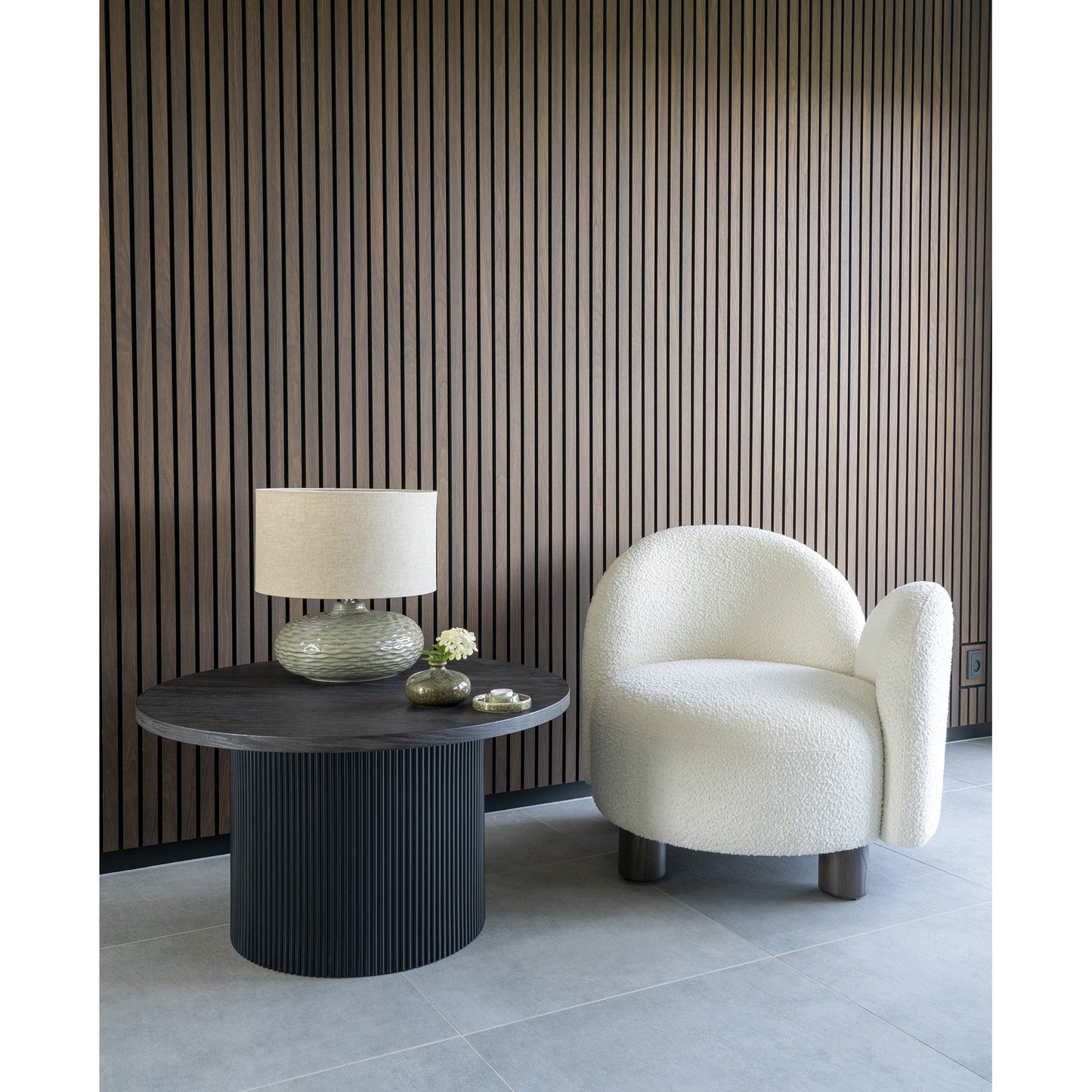 Honolulu Loungestol - Loungestol, Bouclé, Venstrevendt, Rund, Hvid, Hn1255 ⎮ 5713917025725 ⎮ 1101189