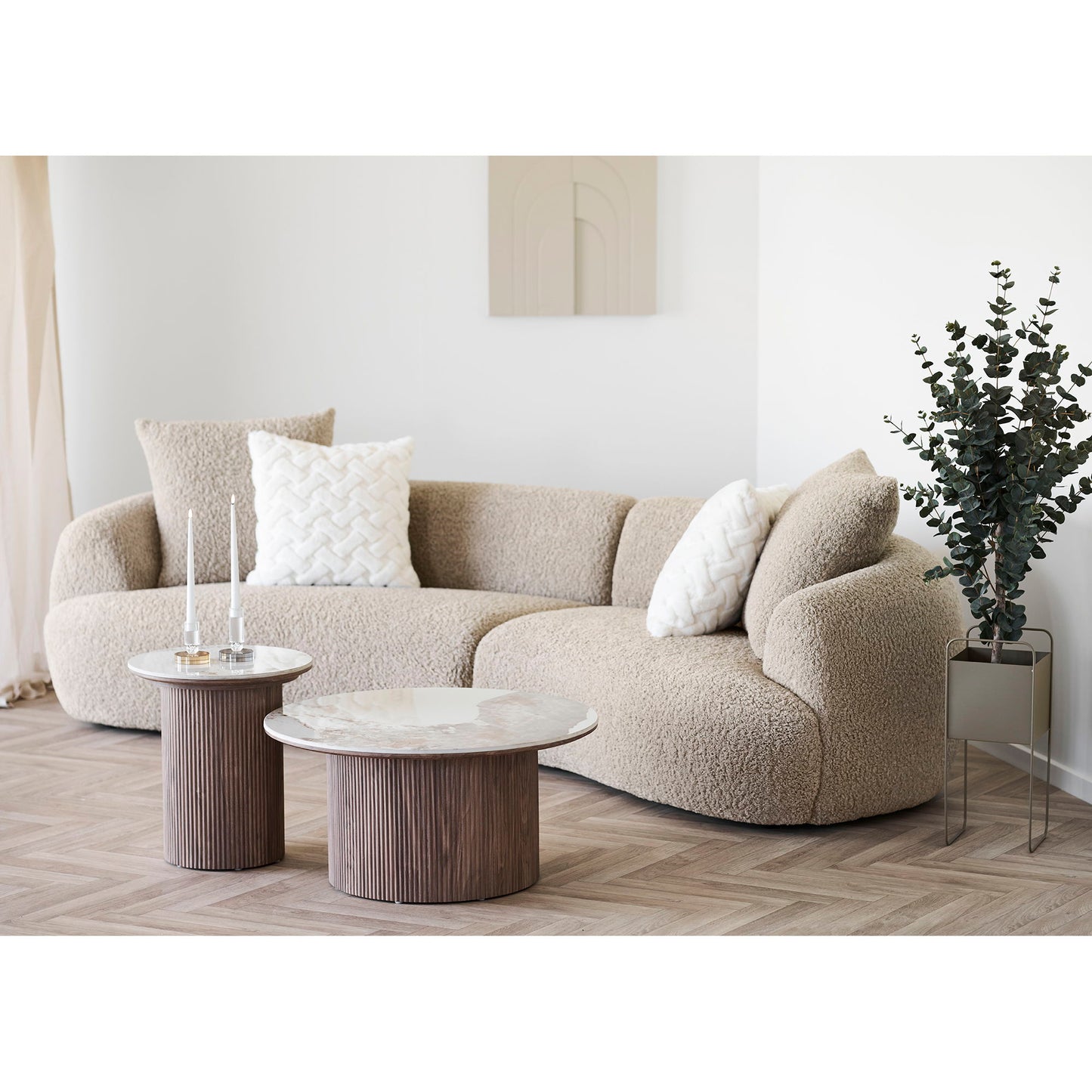 Dali Sofa - Sofa Med 4 Puder, Lysebrun Hn1265 ⎮ 5713917036547 ⎮ 1250005