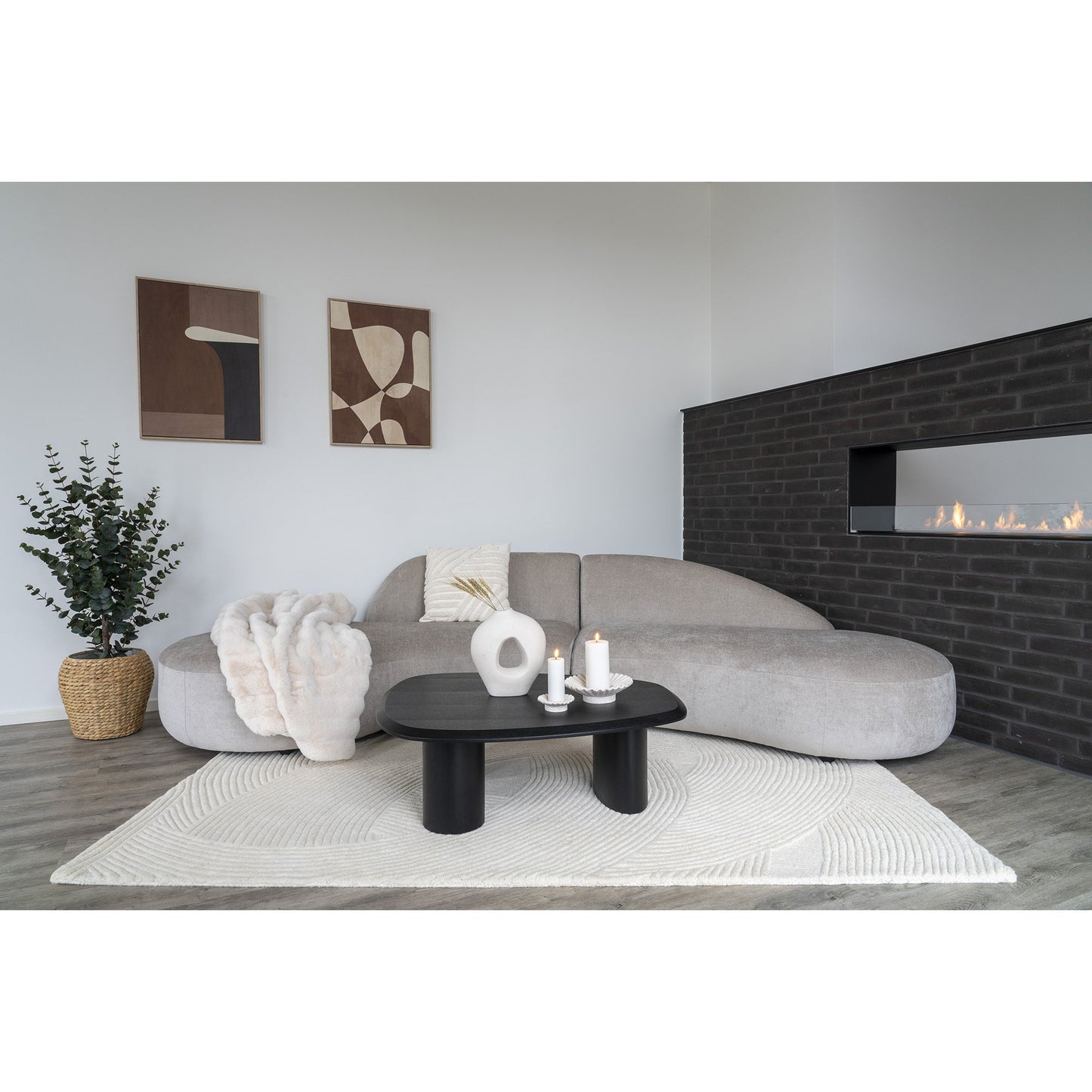Venice Sofa - Sofa Med 2 Puder, Chenille, Natur, Hn1256 ⎮ 5713917025688 ⎮ 1301350