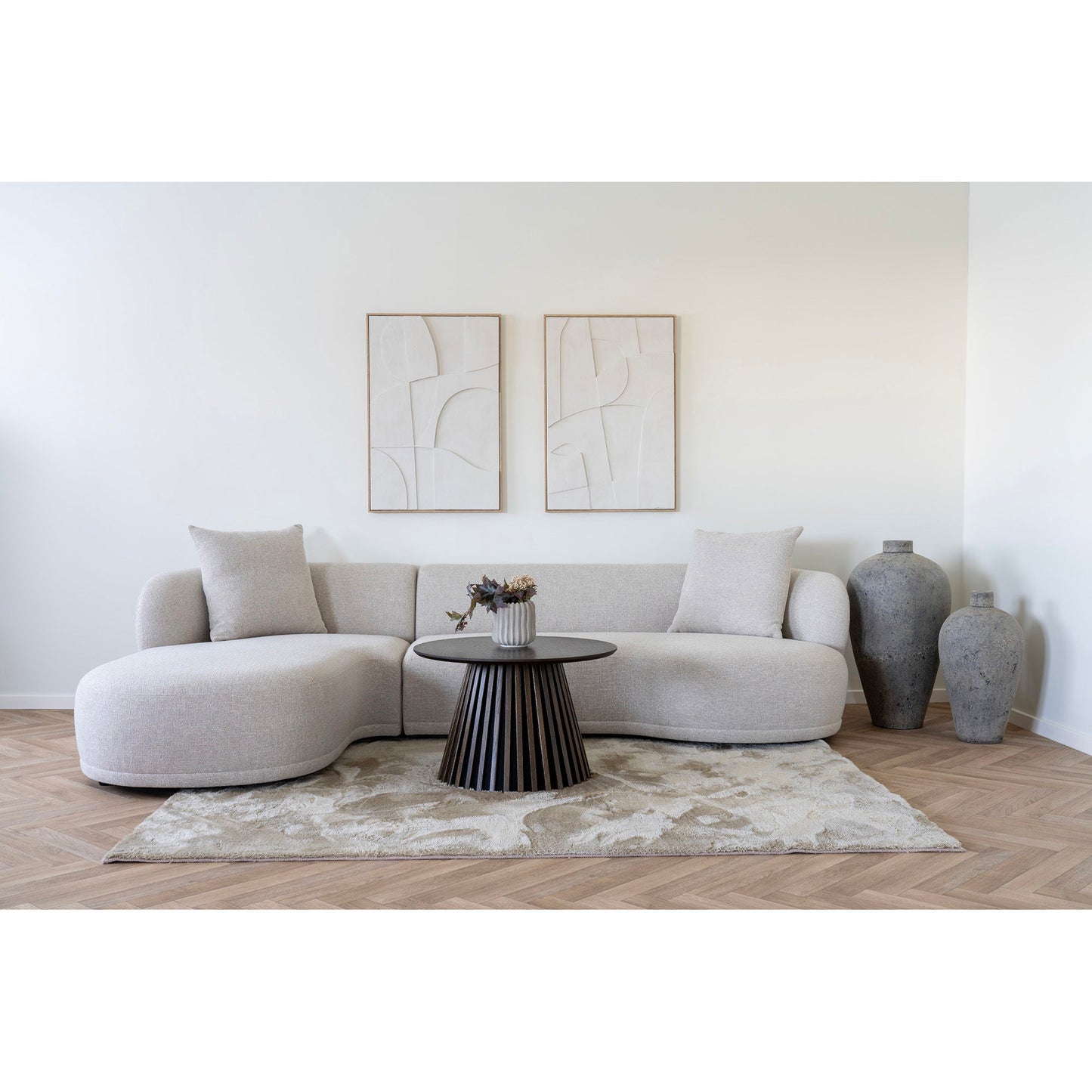 Kingston Lounge Sofa - Lounge Sofa Med 2 Puder, Venstrevendt, Natur, Hn1295 ⎮ 5713917034031 ⎮ 1301351