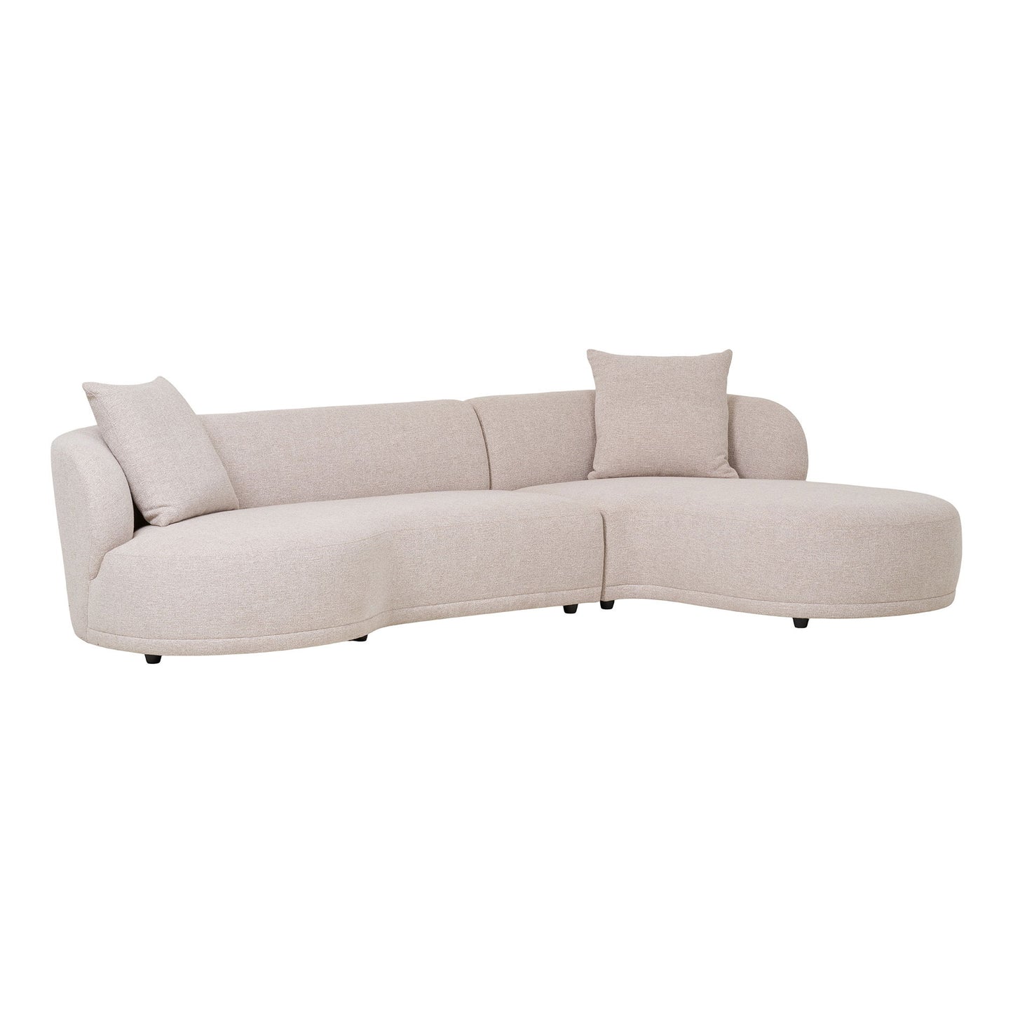 Kingston Lounge Sofa - Lounge Sofa Med 2 Puder, Højrevendt, Natur, Hn1295 ⎮ 5713917034772 ⎮ 1301353
