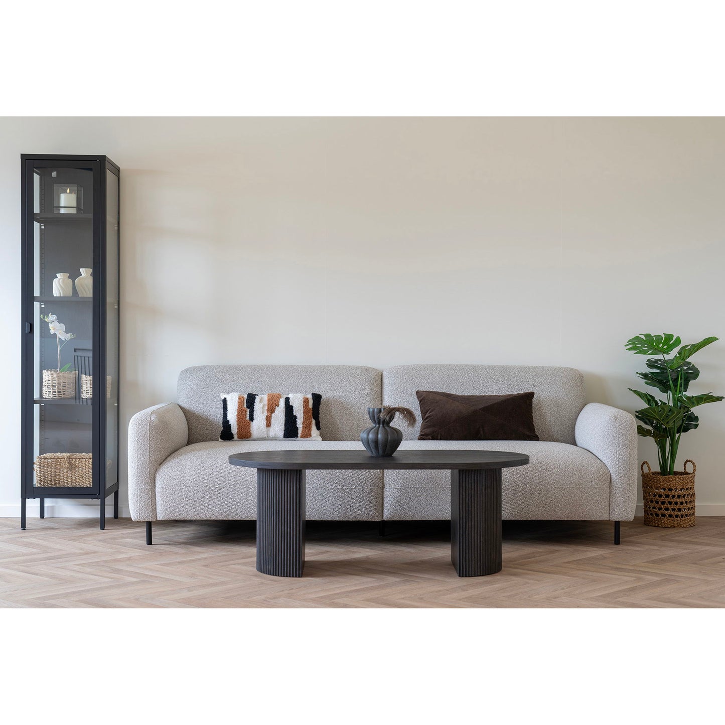 Salvador 3 Personers Sofa - 3 Personers Sofa, Bouclé, Lysegrå Hn1253 ⎮ 5713917032334 ⎮ 1301360