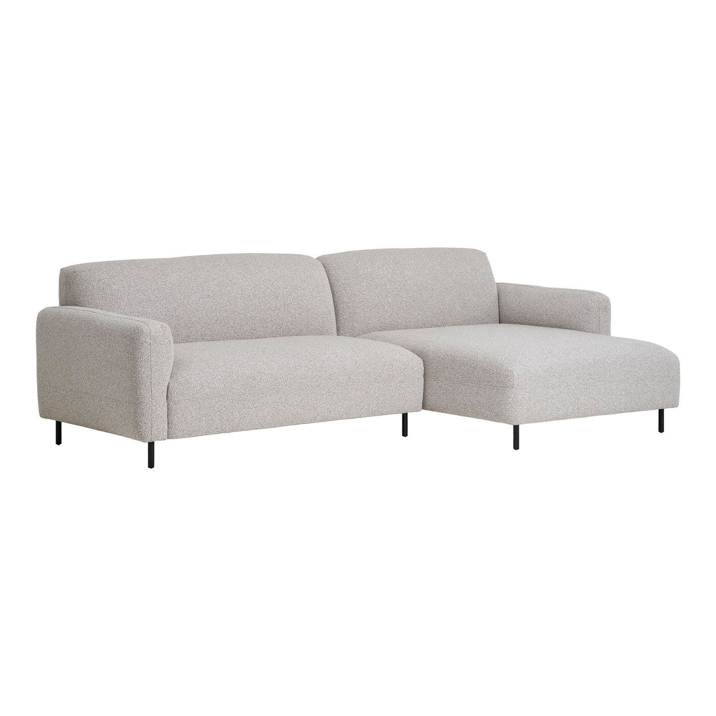 Salvador Loungesofa - Loungesofa, Højrevendt, Bouclé, Lysegrå, Hn1253 ⎮ 5713917032327 ⎮ 1301365