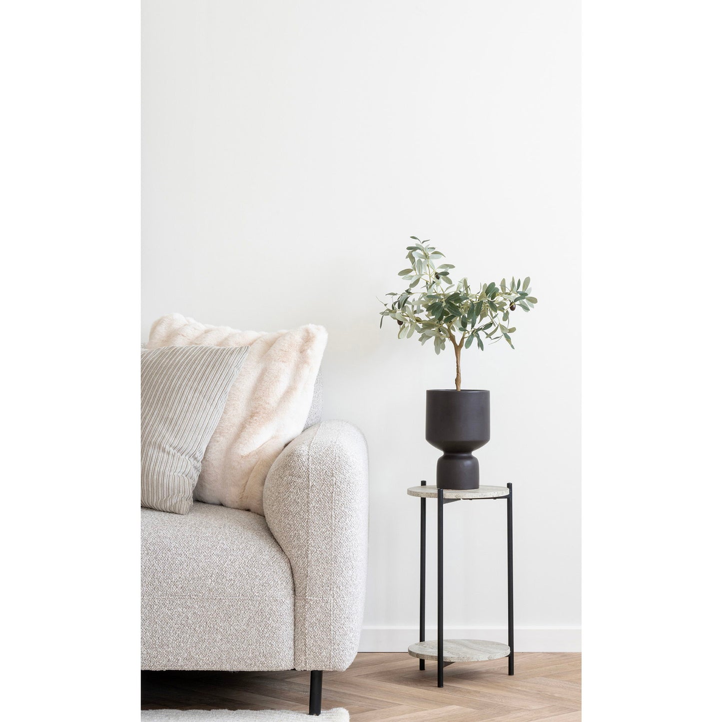 Salvador Loungesofa - Loungesofa, Venstrevendt, Bouclé, Lysegrå, Hn1253 ⎮ 5713917032631 ⎮ 1301366