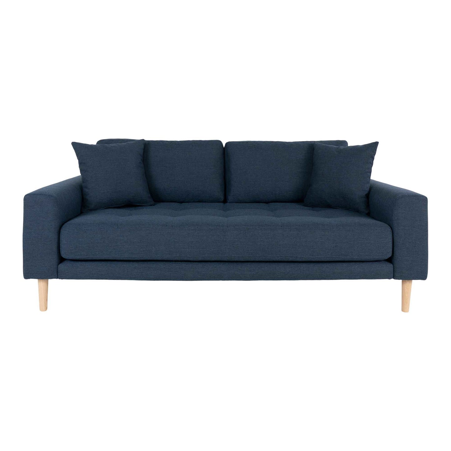 Lido 2,5 Personers Sofa - 2,5 Personers Sofa, Mørkeblå Med To Puder Og Natur Træben, Hn1003 - Erstates Af 1301802 ⎮ 5713917010035 ⎮ 1301432