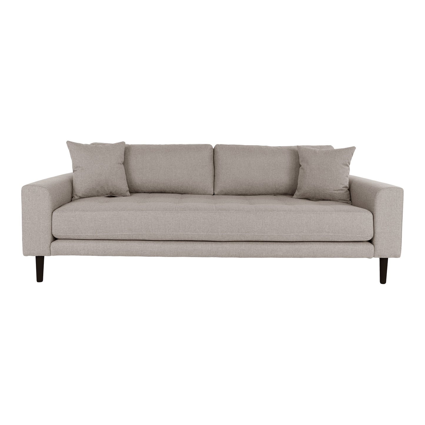 Lido 3 Personers Sofa - 3 Personers Sofa, Stone Med To Puder Og Sorte Træben, Hn1030 ⎮ 5713917021086 ⎮ 1301447