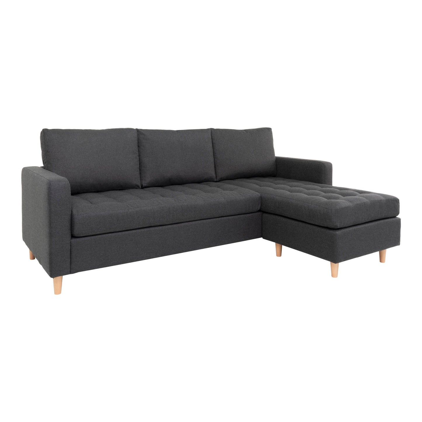 Firenze Sofa - Sofa, Mørkegrå Med Natur Træben, Hn1002 ⎮ 5713917008261 ⎮ 1301501