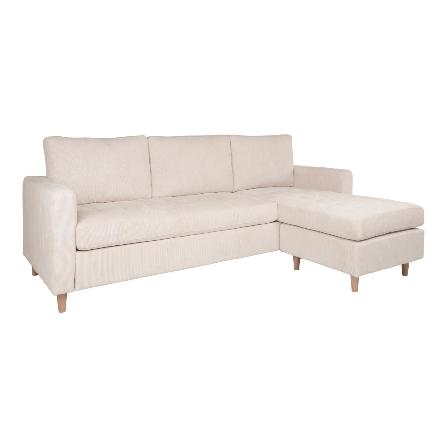 Firenze Sofa - Sofa, Fløjl, Sand, Natur Træben Hn1012 ⎮ 5713917009695 ⎮ 1301513