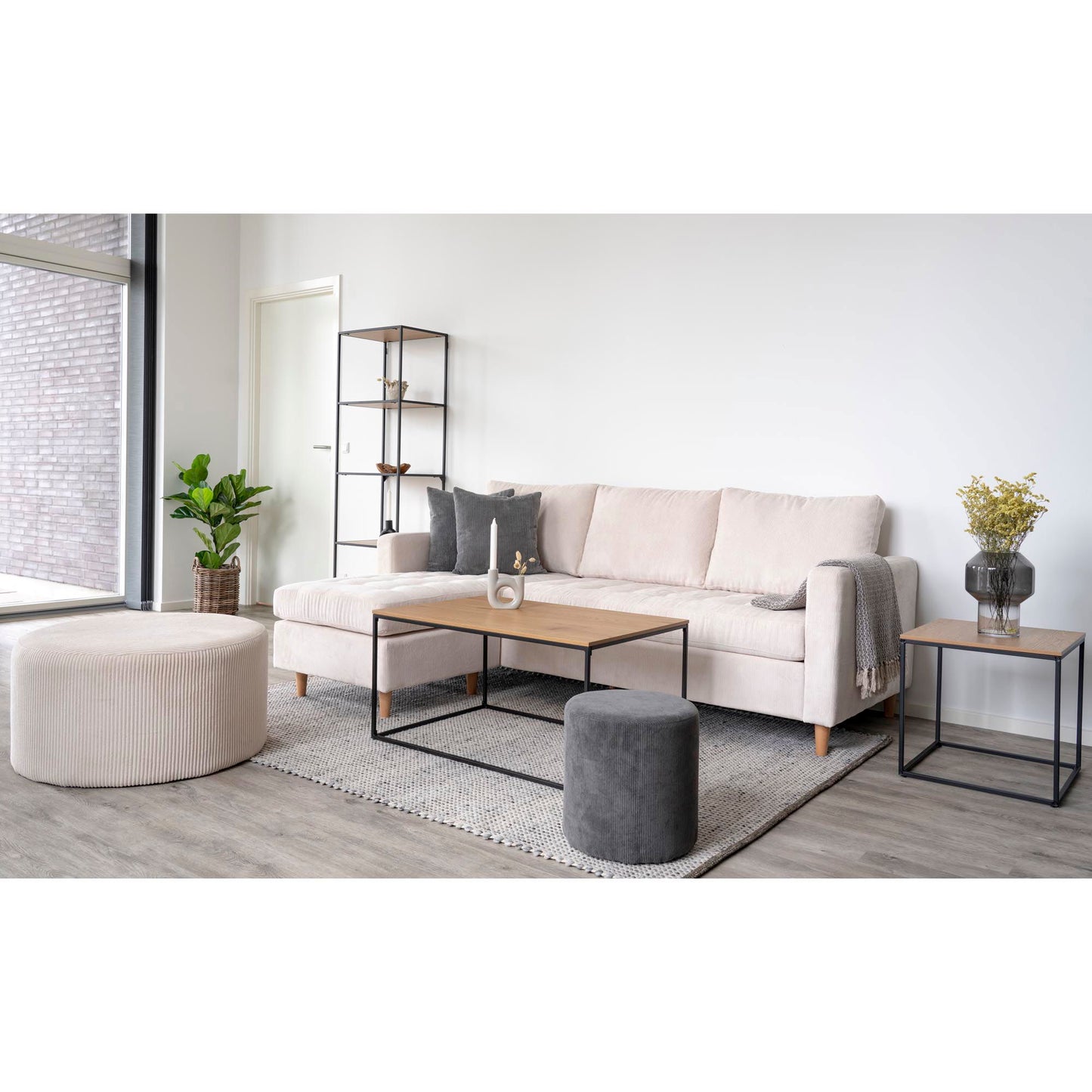 Firenze Sofa - Sofa, Fløjl, Sand, Natur Træben Hn1012 ⎮ 5713917009695 ⎮ 1301513