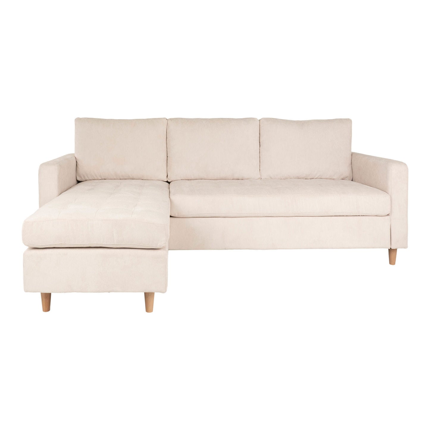Firenze Sofa - Sofa, Fløjl, Sand, Natur Træben Hn1012 ⎮ 5713917009695 ⎮ 1301513