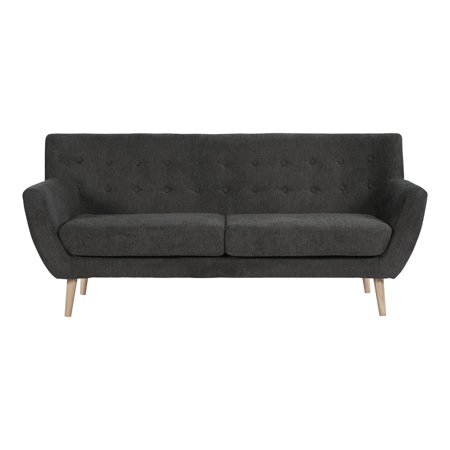 Monte 3 Personers Sofa - 3 Personers Sofa, Mørkegrå Med Natur Træben, Hn1045 ⎮ 5713917026562 ⎮ 1301537