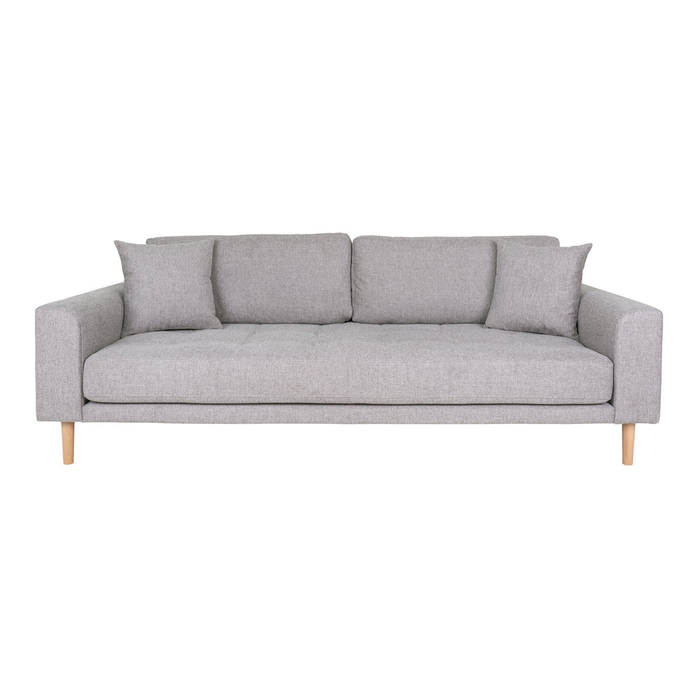 Lido 3 Personers Sofa - 3 Personers Sofa, Lysegrå Med To Puder Og Natur Træben, Hn1040 ⎮ 5713917025800 ⎮ 1301750
