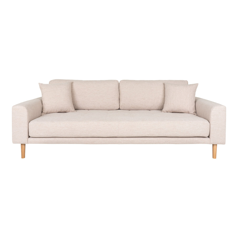 Lido 3 Personers Sofa - 3 Personers Sofa, Sand Med To Puder Og Natur Træben, Hn1050 ⎮ 5713917025794 ⎮ 1301753