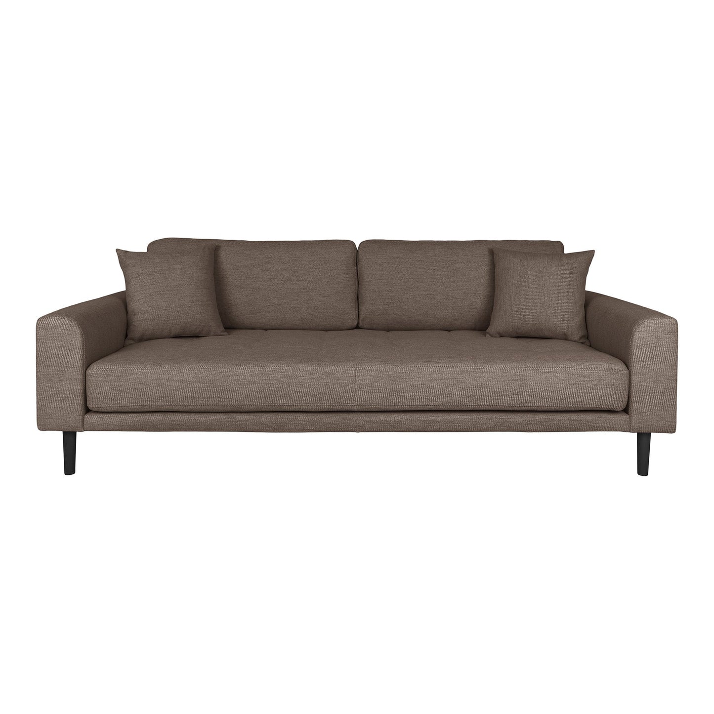 Lido 3 Personers Sofa - 3 Personers Sofa, Brun Med To Puder Og Sorte Træben Hn1055 ⎮ 5713917029778 ⎮ 1301754