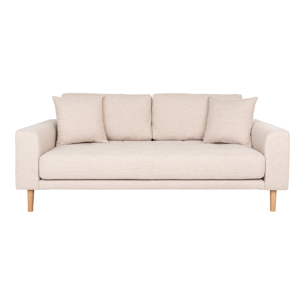 Lido 2,5 Personers Sofa - 2,5 Personers Sofa, Sand Med To Puder Og Natur Træben, Hn1050 ⎮ 5713917025787 ⎮ 1301803