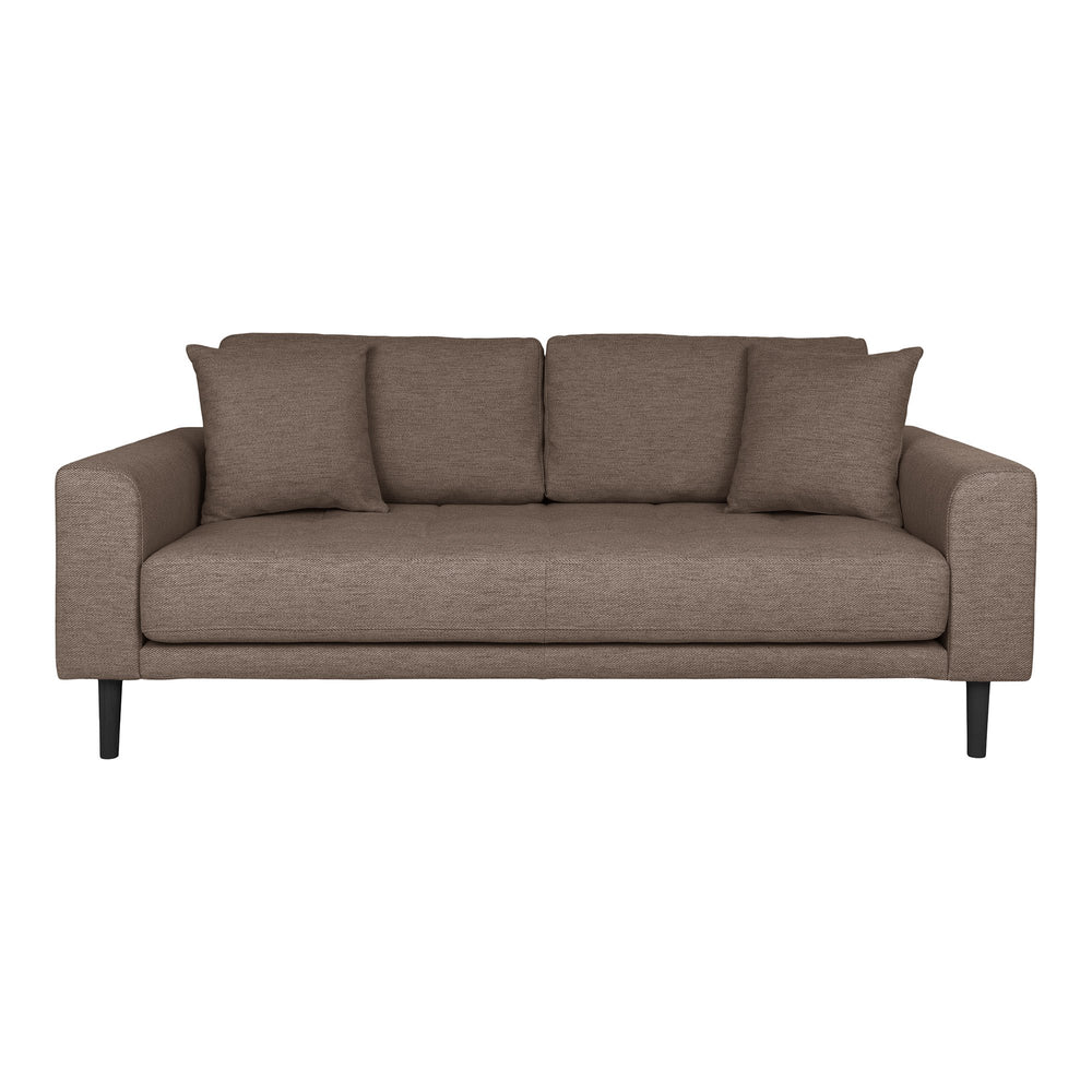 Lido 2,5 Personers Sofa - 2,5 Personers Sofa, Brun Med To Puder Og Sorte Træben, Hn1055 ⎮ 5713917029785 ⎮ 1301804