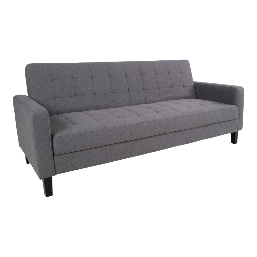 Milton Sovesofa - Sovesofa I Stof Med Opbevaring, Mørkegrå, Sorte Ben ⎮ 5713917003471 ⎮ 1302010