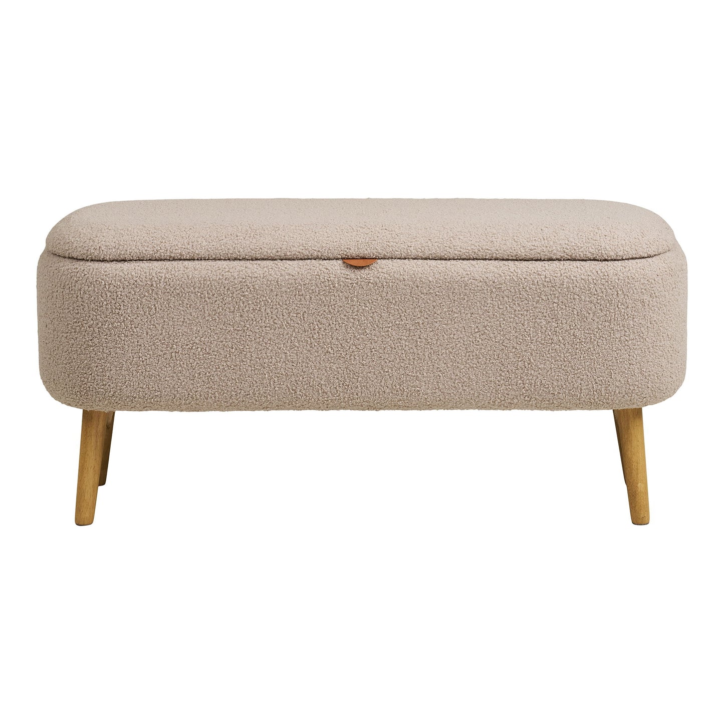 Harlow Bænk - Bænk Med Opbevaring, Bouclé, Beige 95X37X45 Cm, Hn1063 ⎮ 5713917036998 ⎮ 1401310